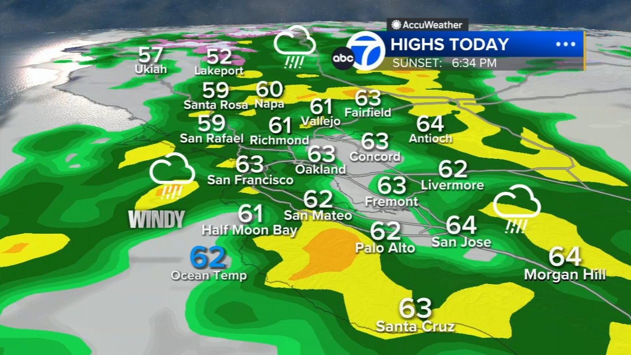 AccuWeather Forecast: Rain, gusty winds, chance of thunderstorms with Sierra snow
      